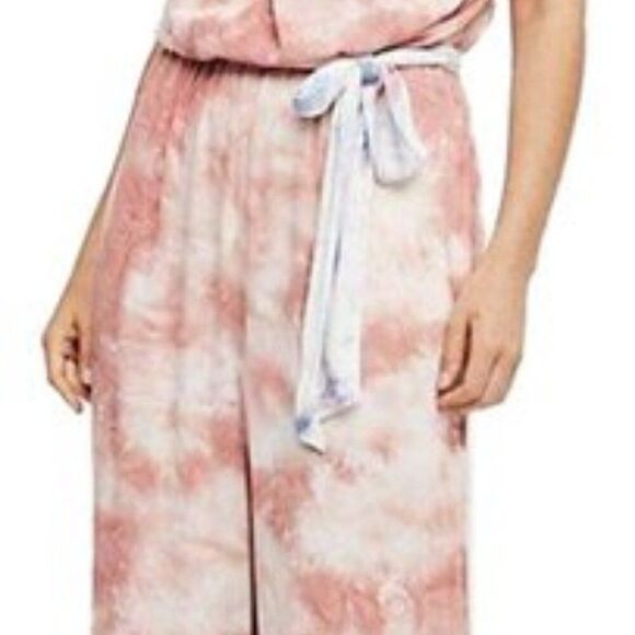 Free People Tie Die Sleeveless Jumpsuit sz M #DD - Picture 3 of 12